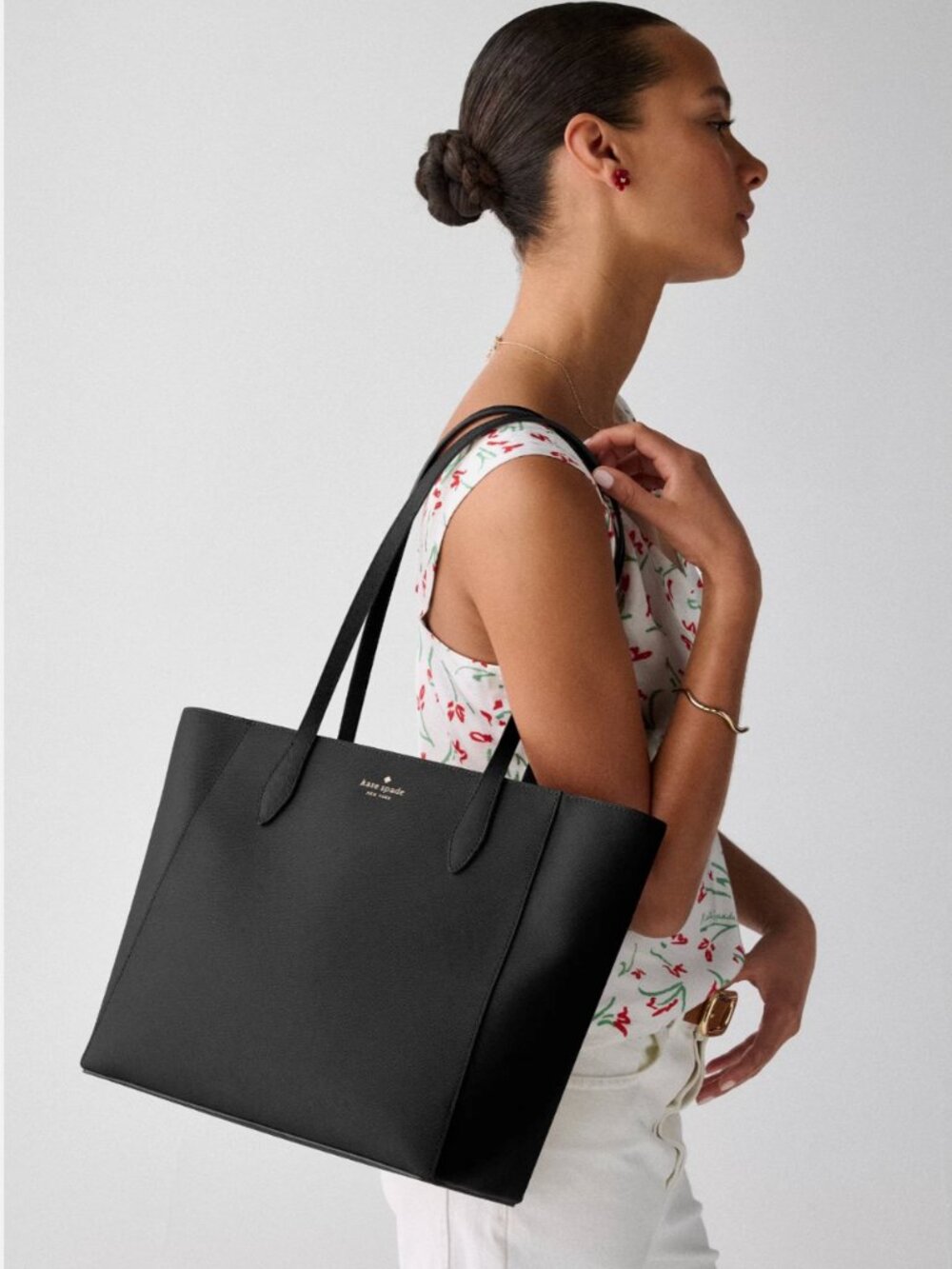 New Kate Spade New York Dana Saffiano Tote Black